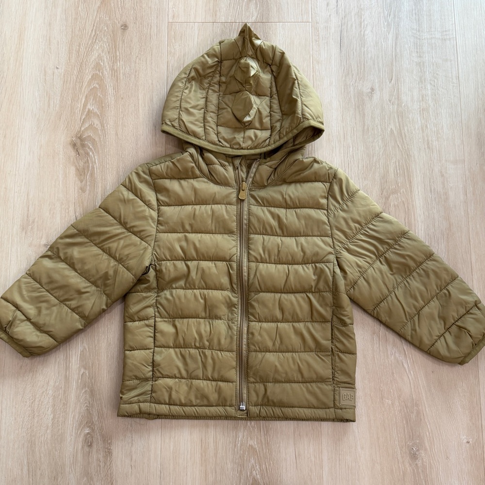 GAP Kids Tan Lightweight Puffer Jacket Size 3T